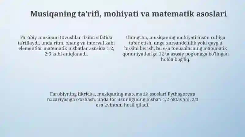 Farobiyning musiqiy qarashlari 4