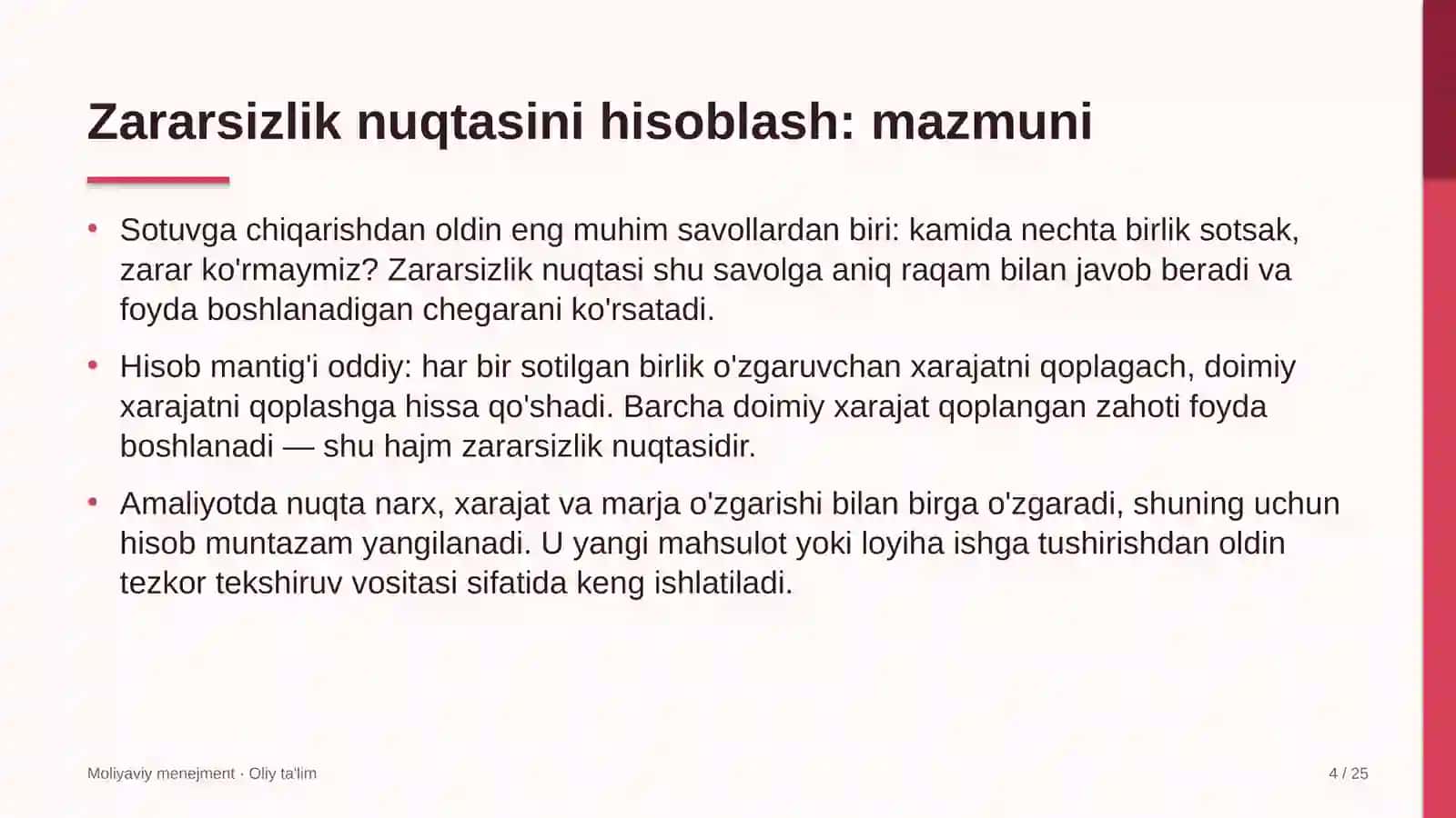sport maktablarida zararsizlik nuqtasini hisoblash 1491 4