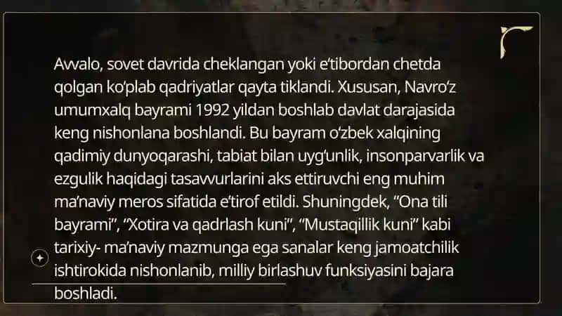 O'zbekistonda mustaqillik yillarida ma'naviy hamda ma'rifiy hayot 4
