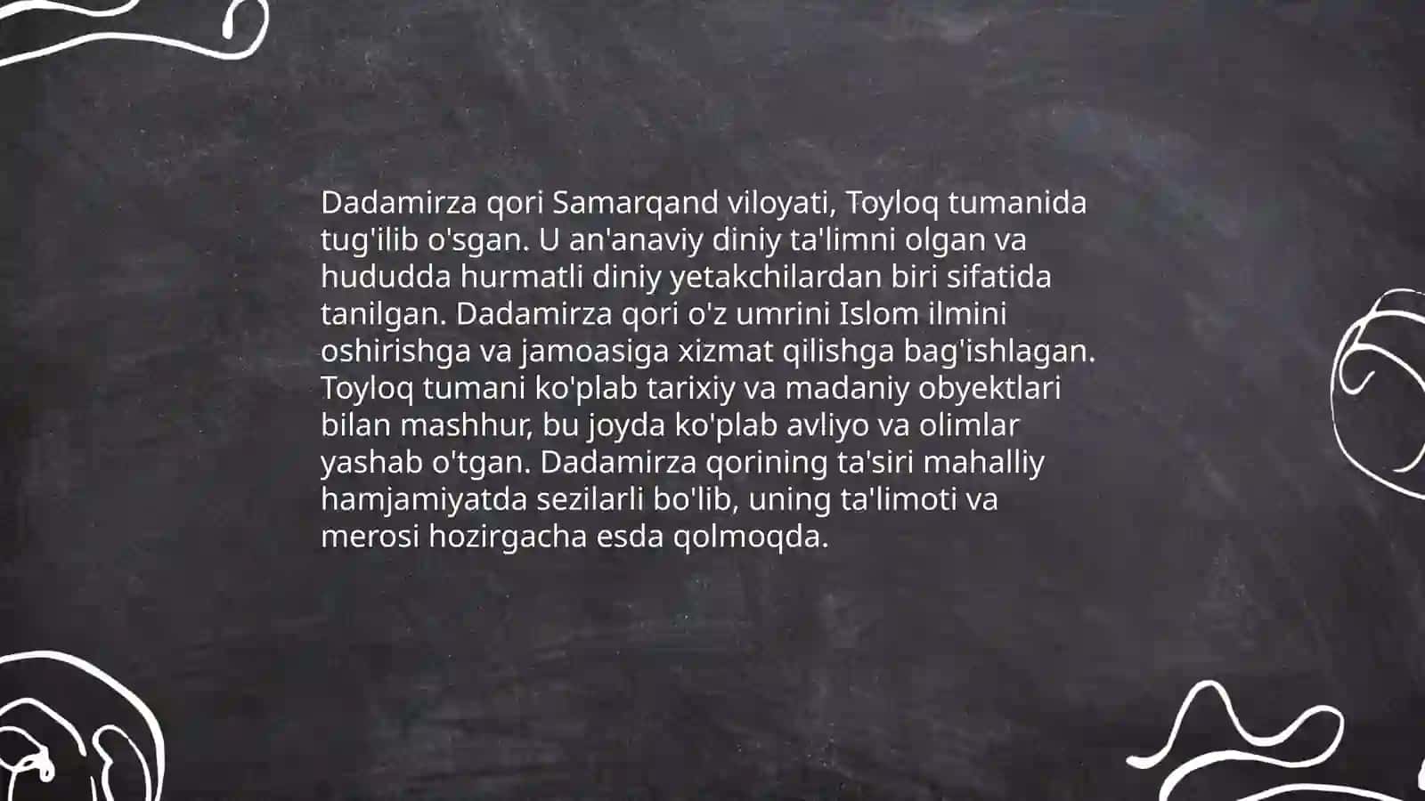 Dadamirza qori hayoti va ijodi 4