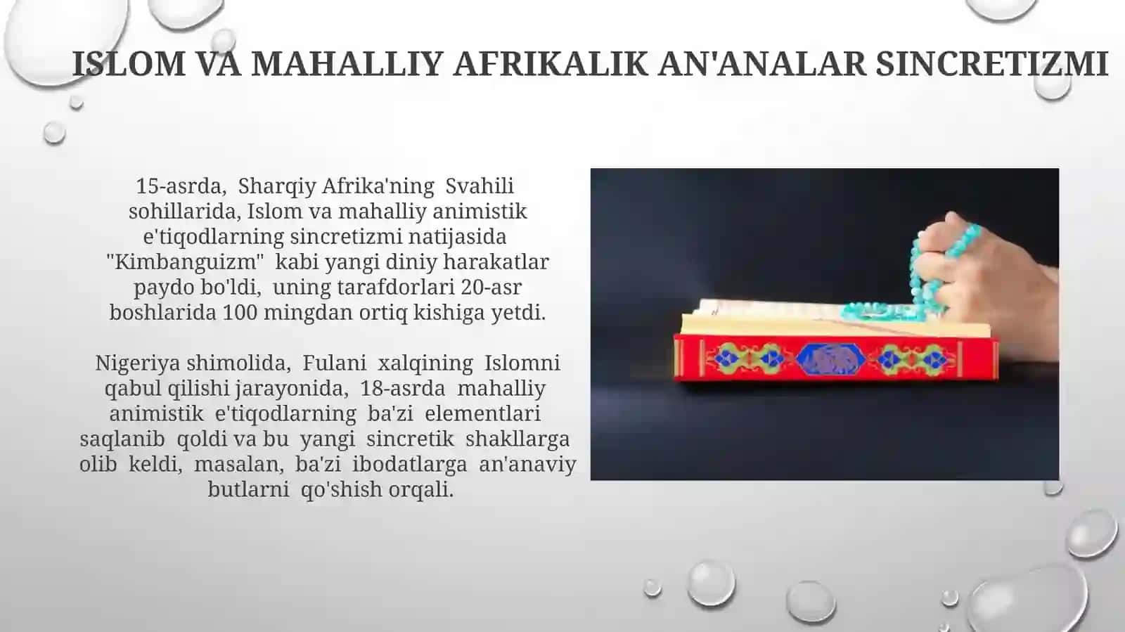 Islom va boshqa dinlar sinxretizmining natijasi boʻlgan diniy ta’limotlar tarixi 4