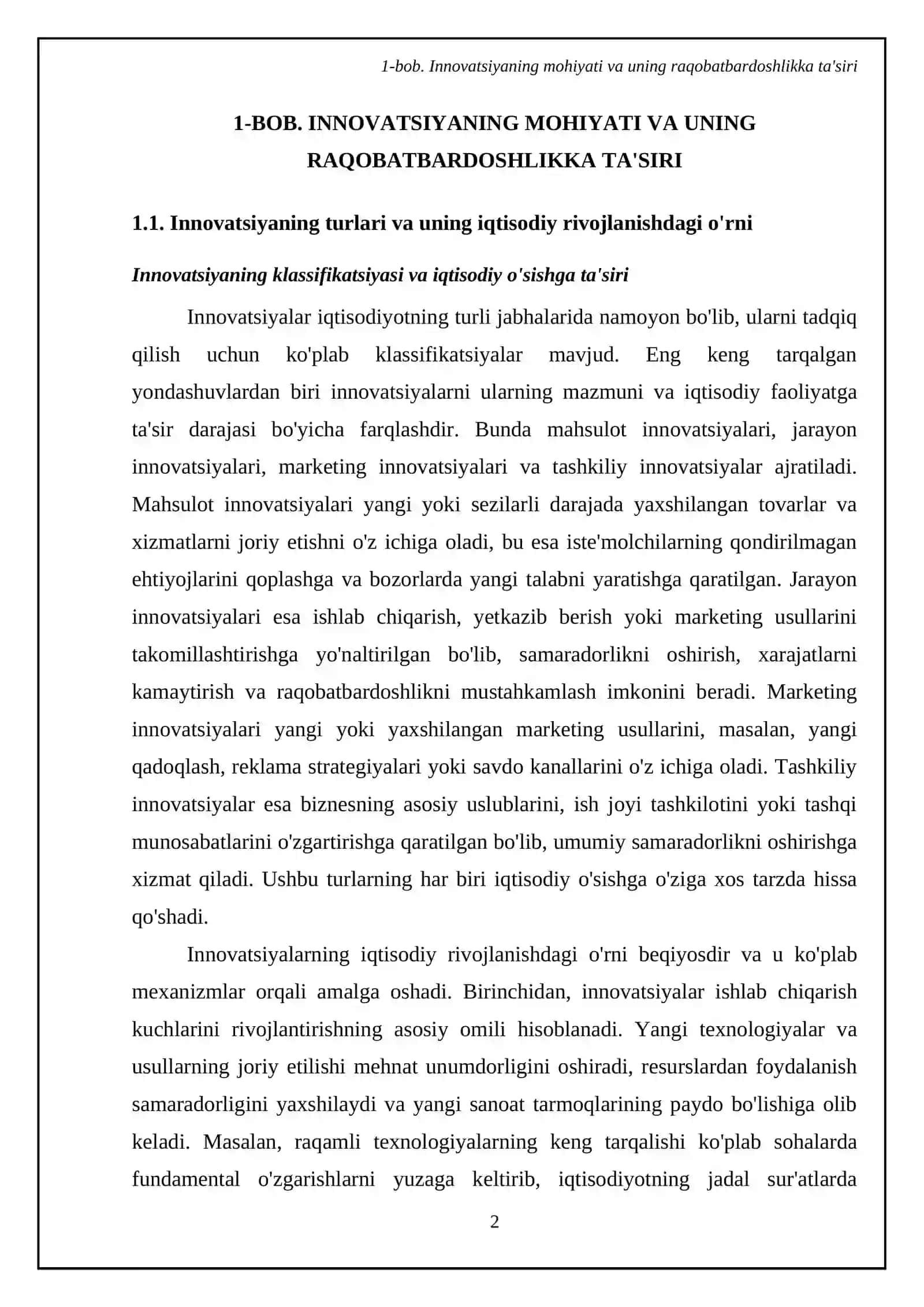Raqobatbardoshlikni oshirishda innovatsiyaning roli 4