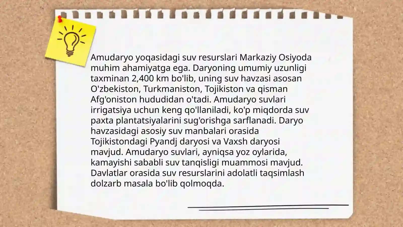 Suv resurslarining daryolar havzalari boyocha taqsimlanishi 4