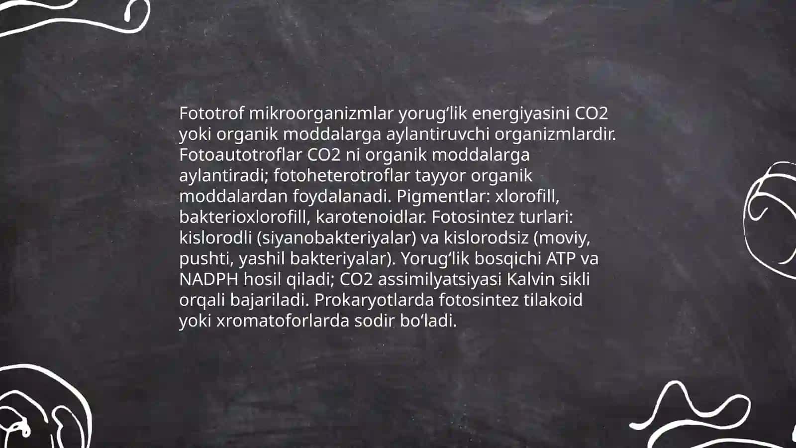 Mikroorganizmlar energetikasini olish usullari 4