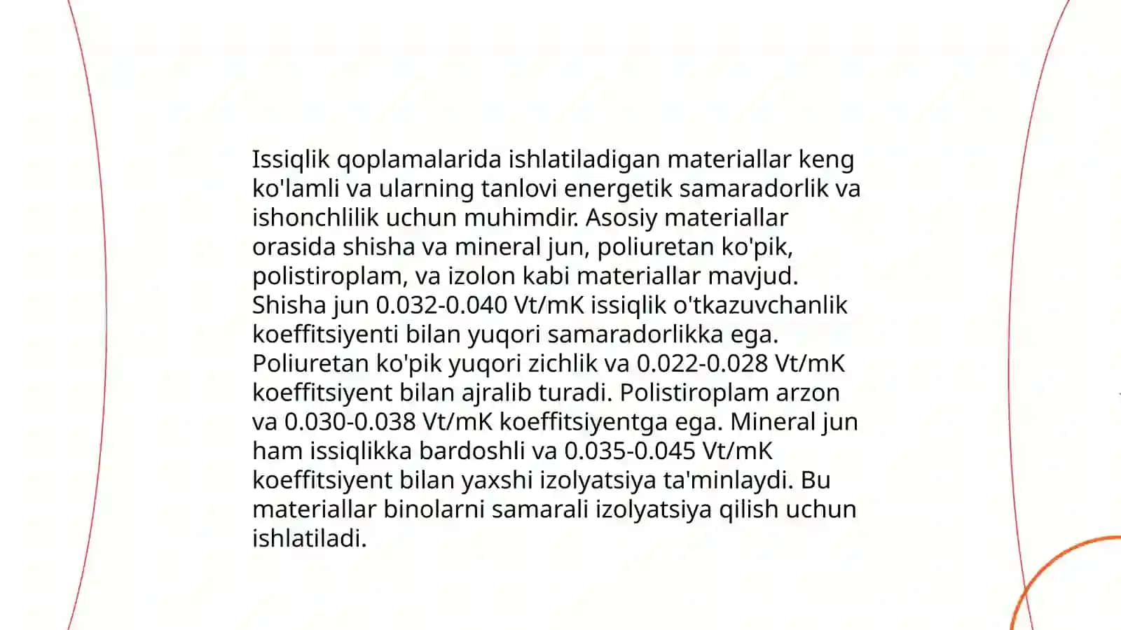 Issiqli tarmoqlari va qoplamalari 4