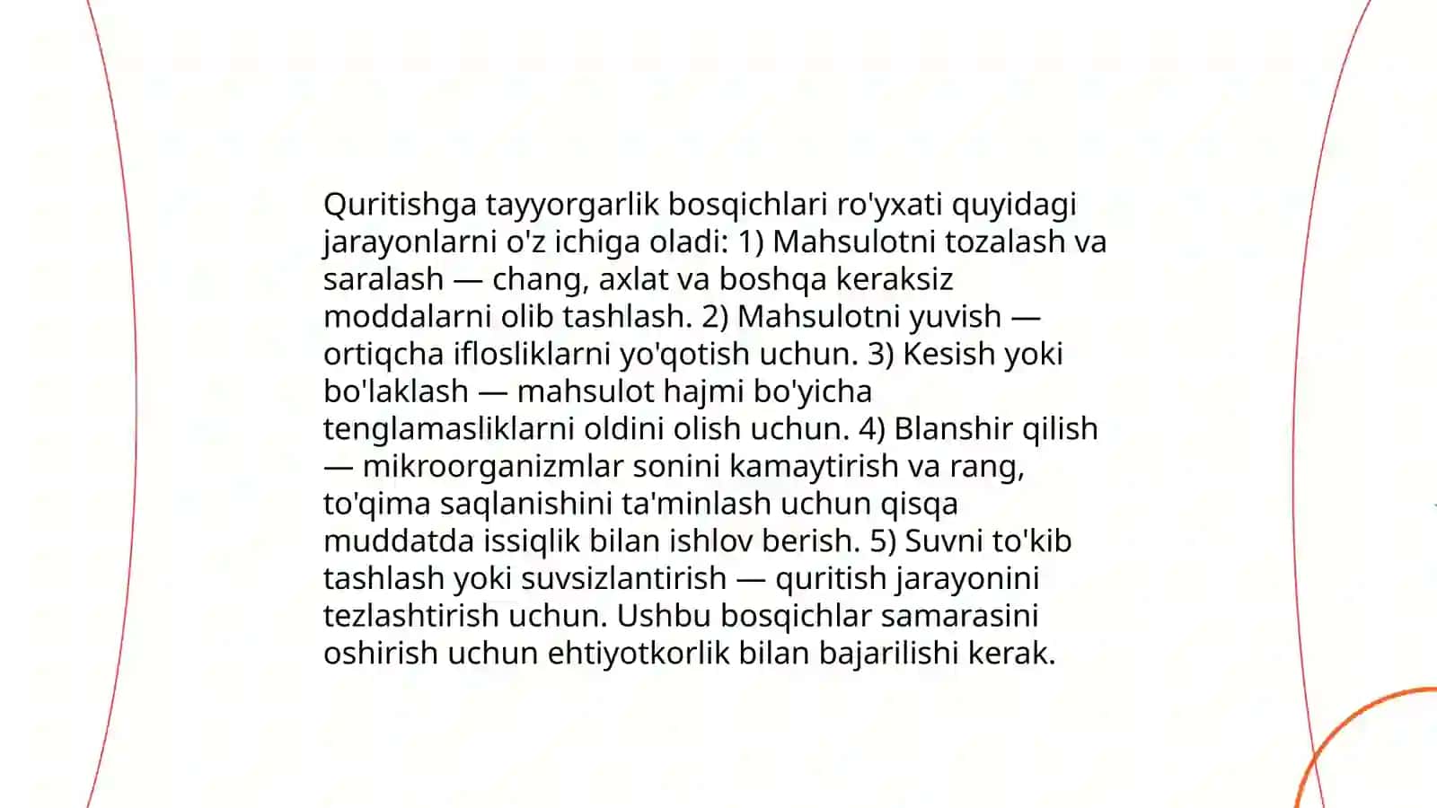 Danakli mevalarni quritish tehnalogiyasi 4
