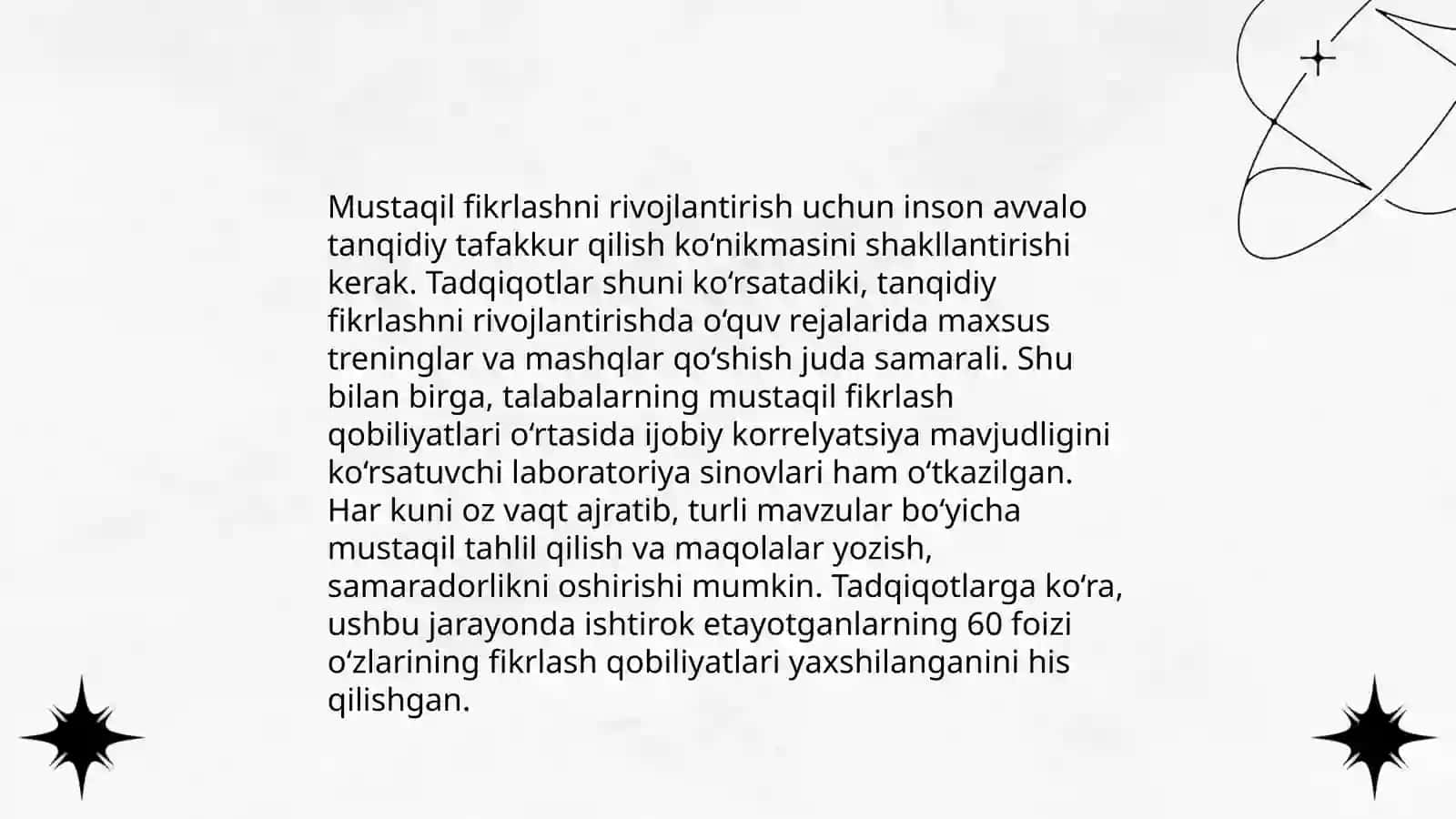 Tanqidiy fikrlashning o’n qoidasi 4