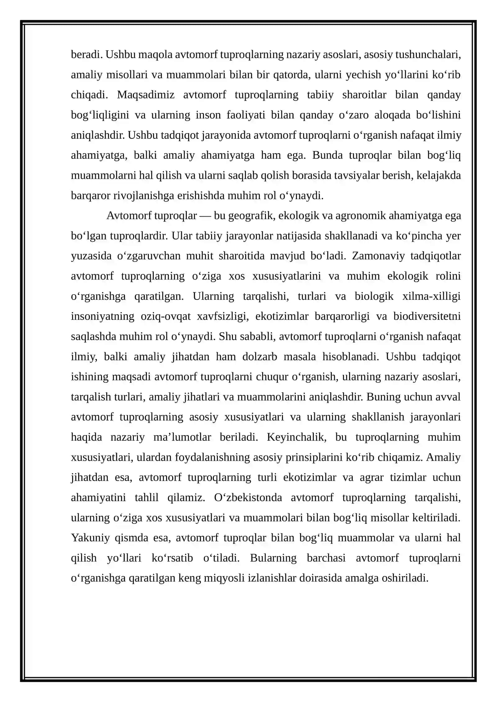 Avtomorf tuproqlar va ularning tarqalishi 4