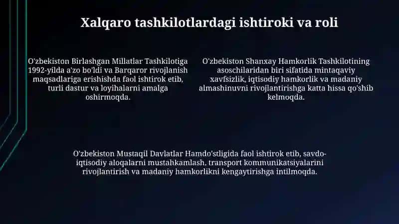 O'zbekiston va jahon hamjamiyati 4