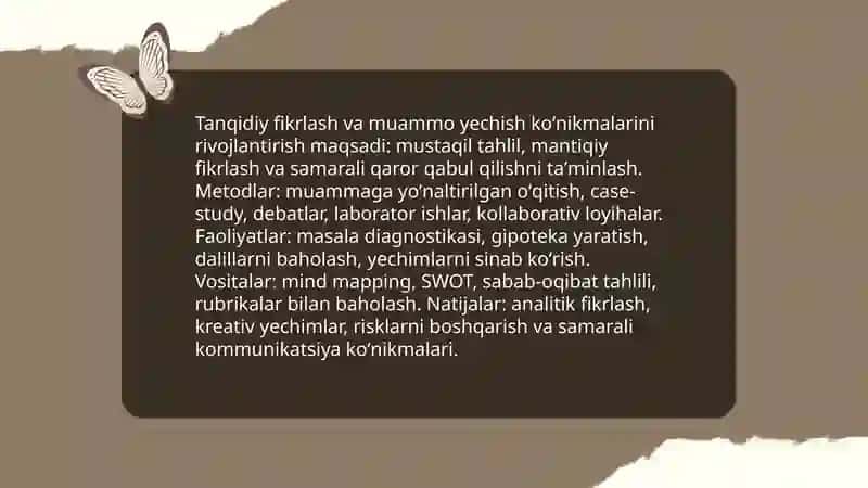 Boʻlajak mutahasisning asosiy koʻnikmalarini shakllantirish 4