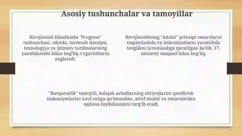 Rivojlanish falsafasi 4