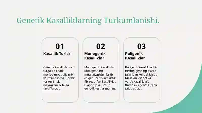 Irsiy kasalliklar klassifikatsiyasi 4