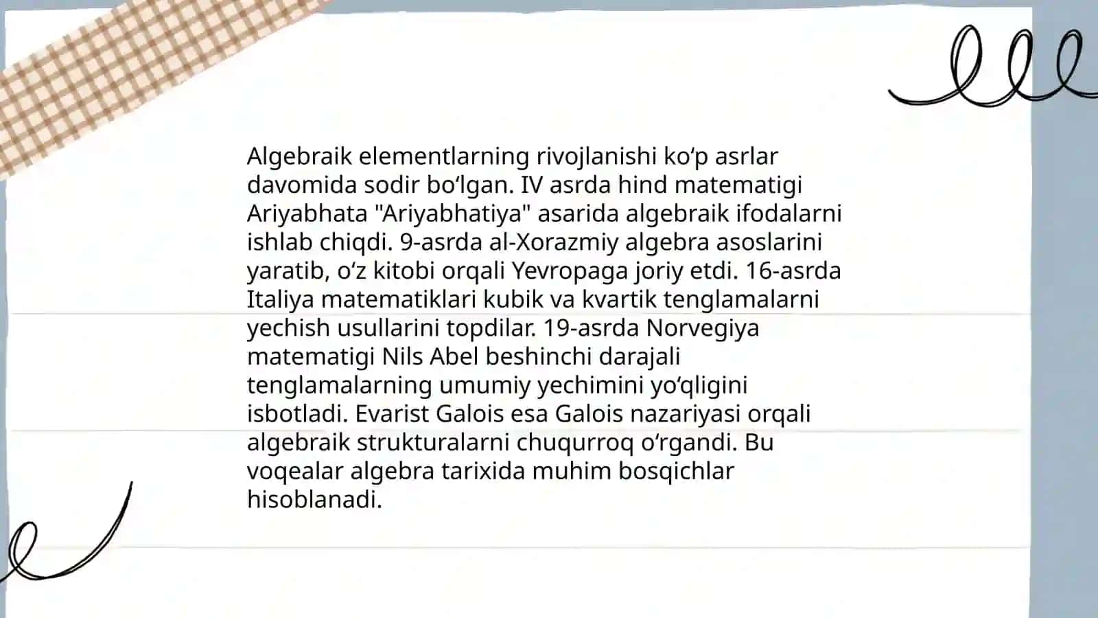 Algebraik elementlarni o'rgatish metodikasi 4