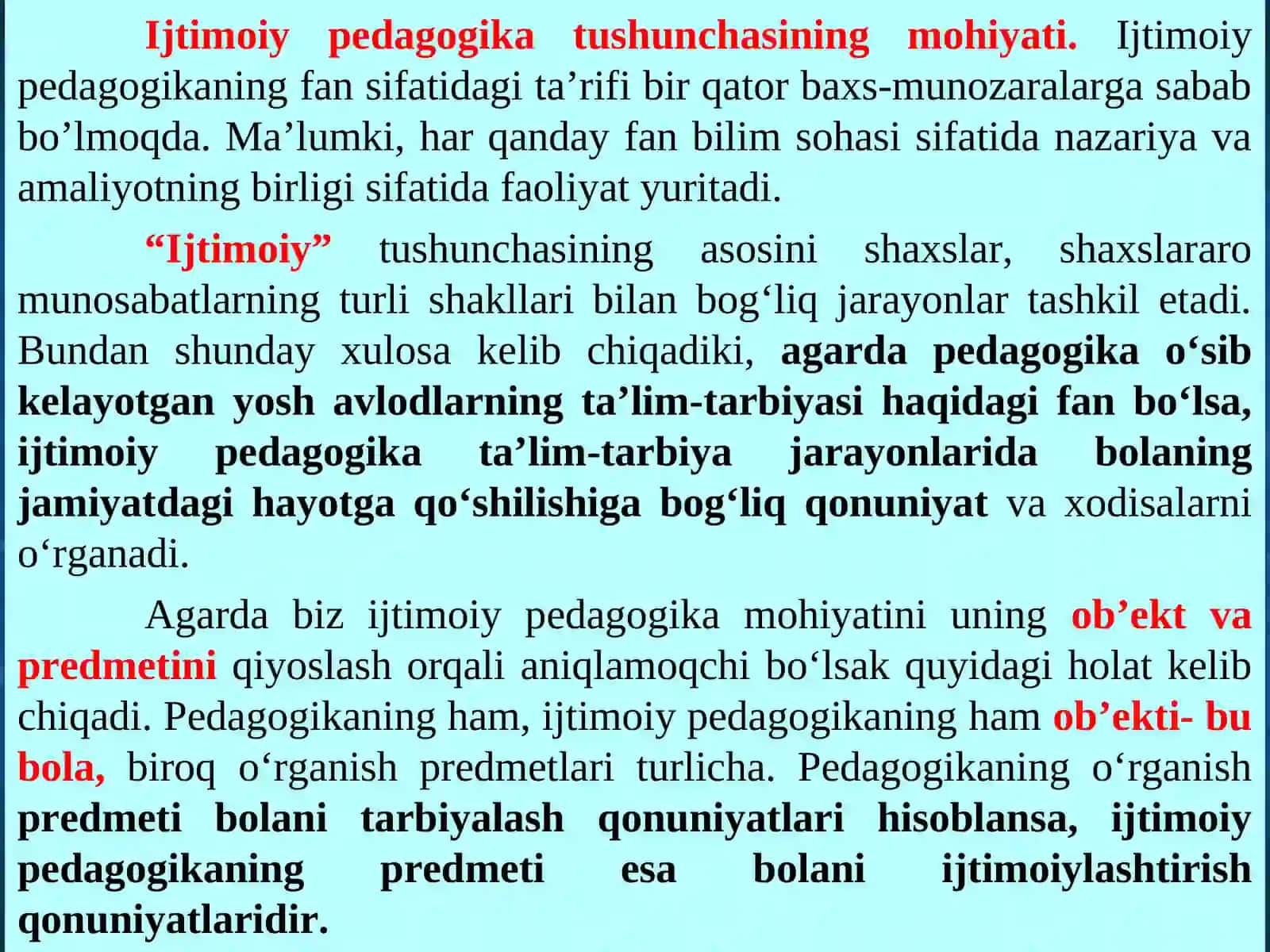 Ijtimoiy pedagogikaning predmeti 4