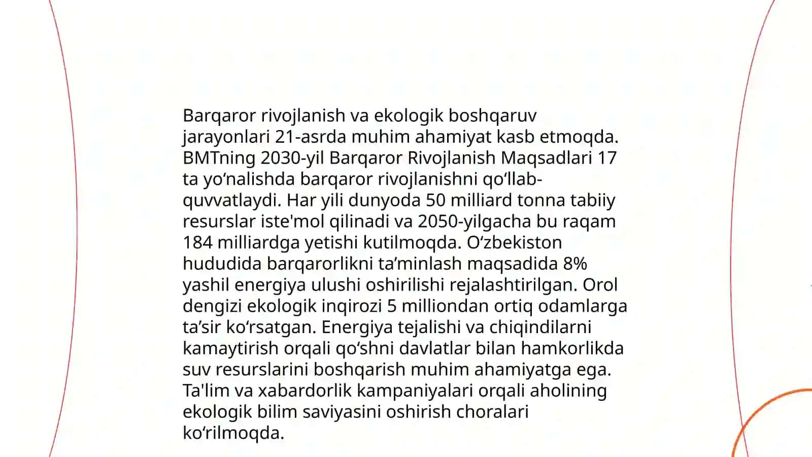 Ekologik boshqaruv zarurati 4