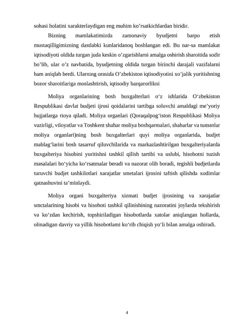 O'ZBEKISTON RESPUBLIKASI OLIY TA’LIM, FAN VA INNOVATSIYALAR VAZIRLIGI TOSHKENT MOLIYA INSTITUTI SIRTQI FAKULTETI 4