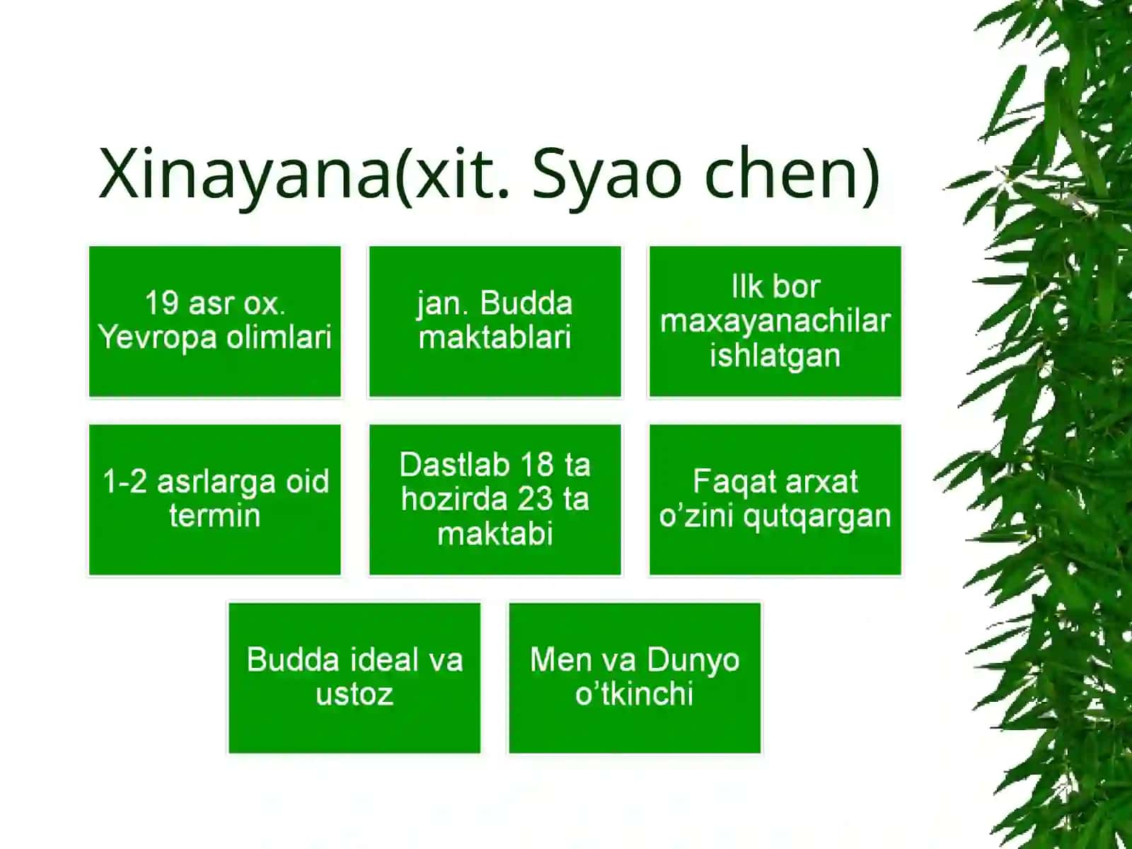 BUDDIZM OQIMLARI 4