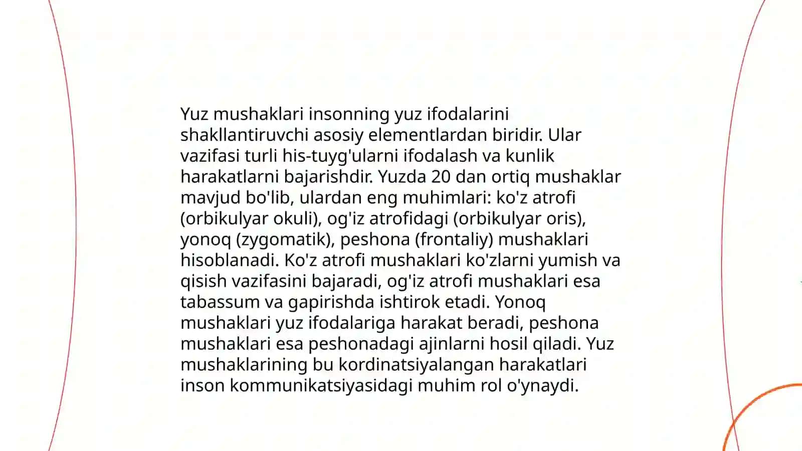 Bosh mushaklari.Chaynov va mimika mushaklari 4
