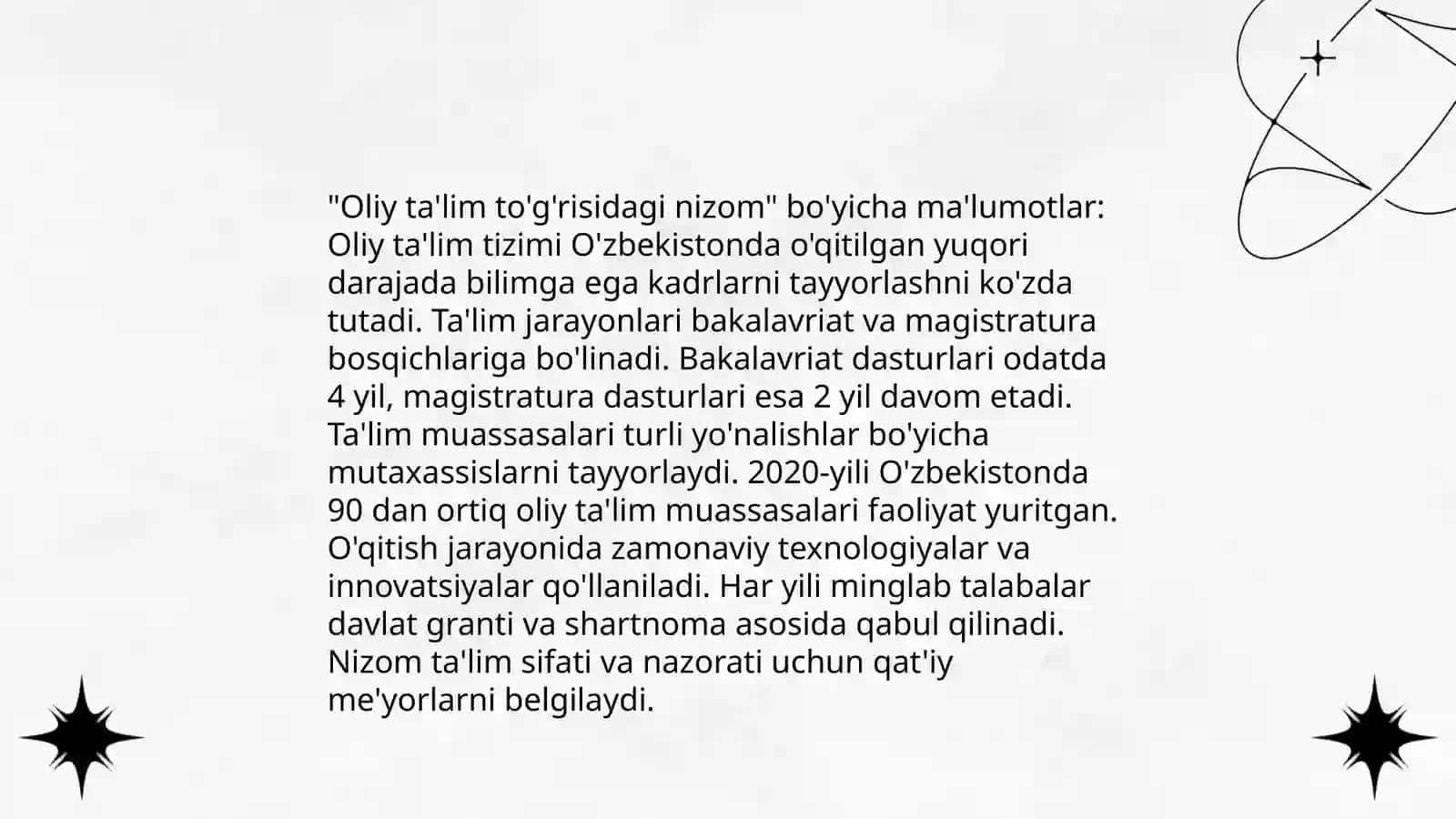 Ta'lim to'g'risidagi qonun 4