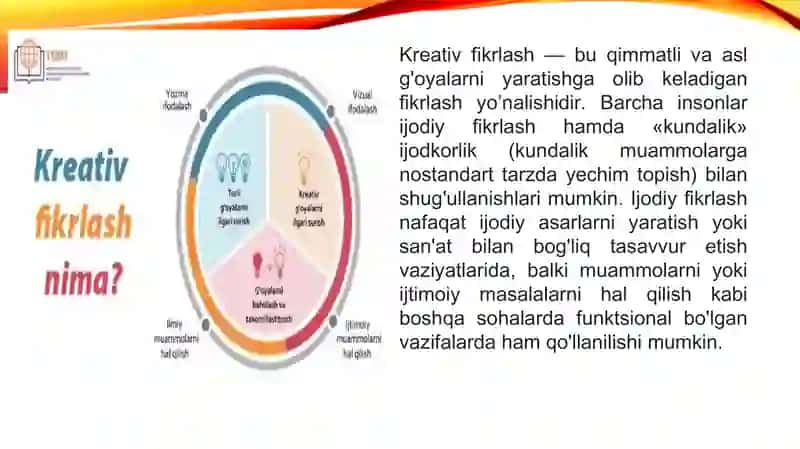 Kreativ fikirlash va uni rivojlantirish Yo’llari 4