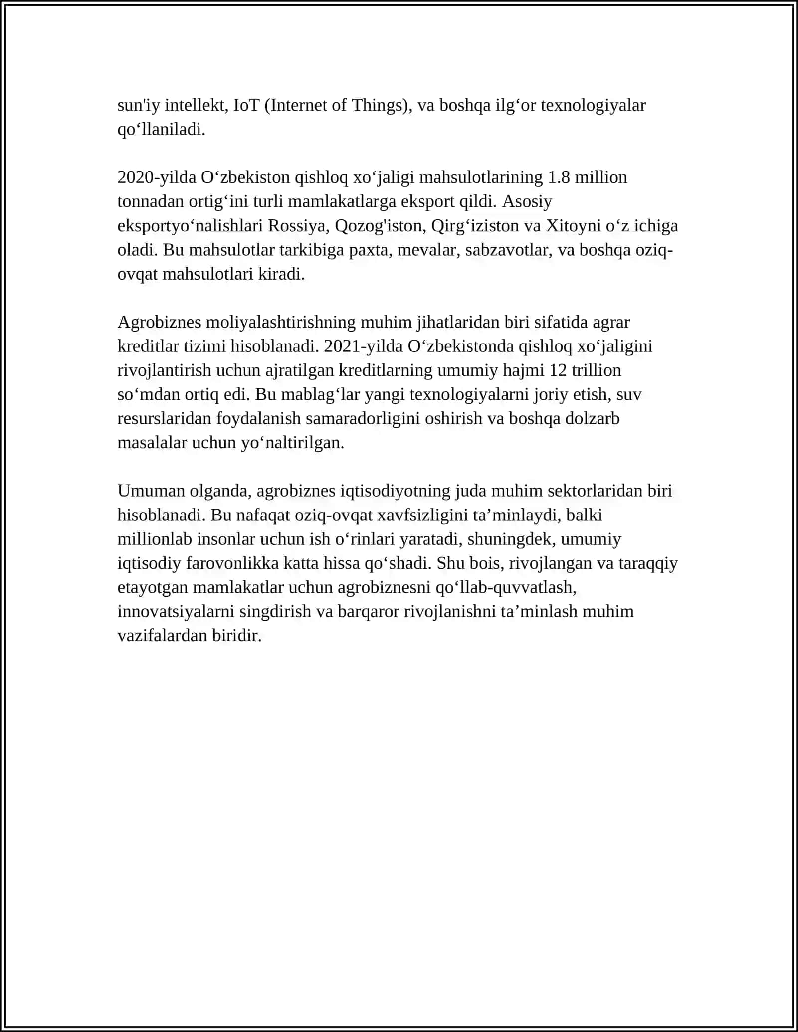 AGROBIZNES VA UNING TURLARI 4