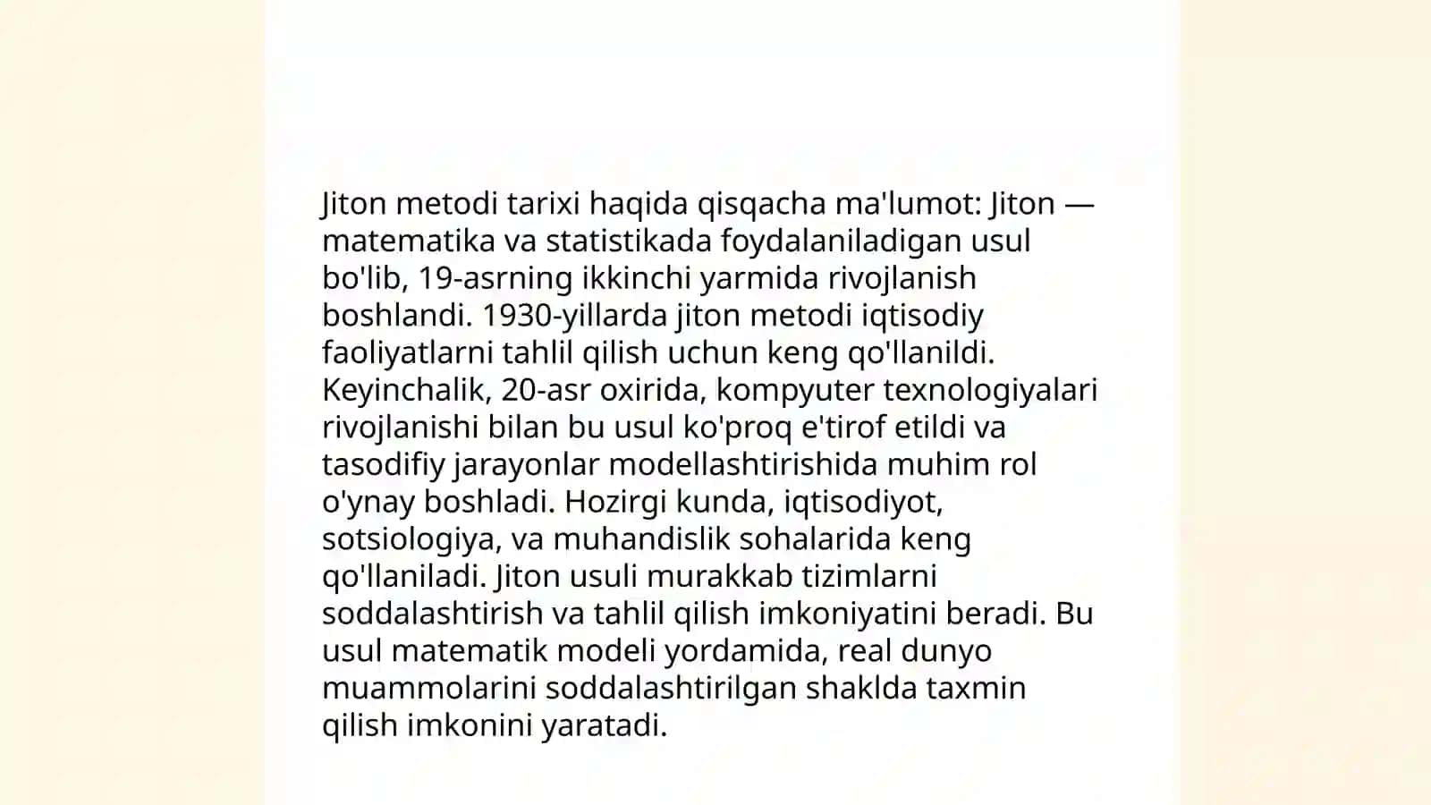 Jiton metodi 4
