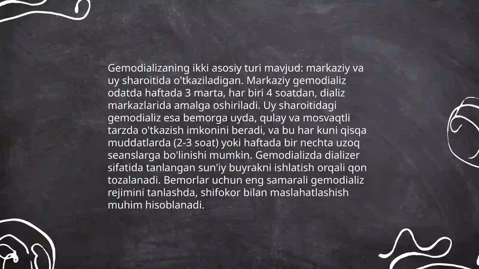 Gemodializa usullari,qilish sabablari oqibatlar 4