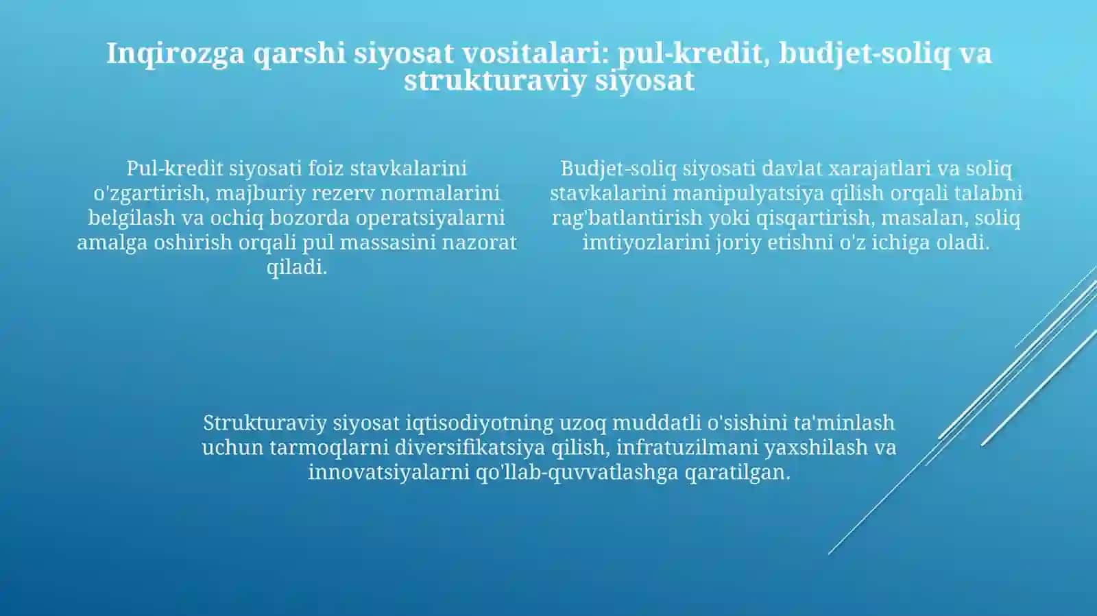 Iqtisodiy inqirozlar va ularni salbiyoqibatlarini bartaraf etish yoʻllari 4
