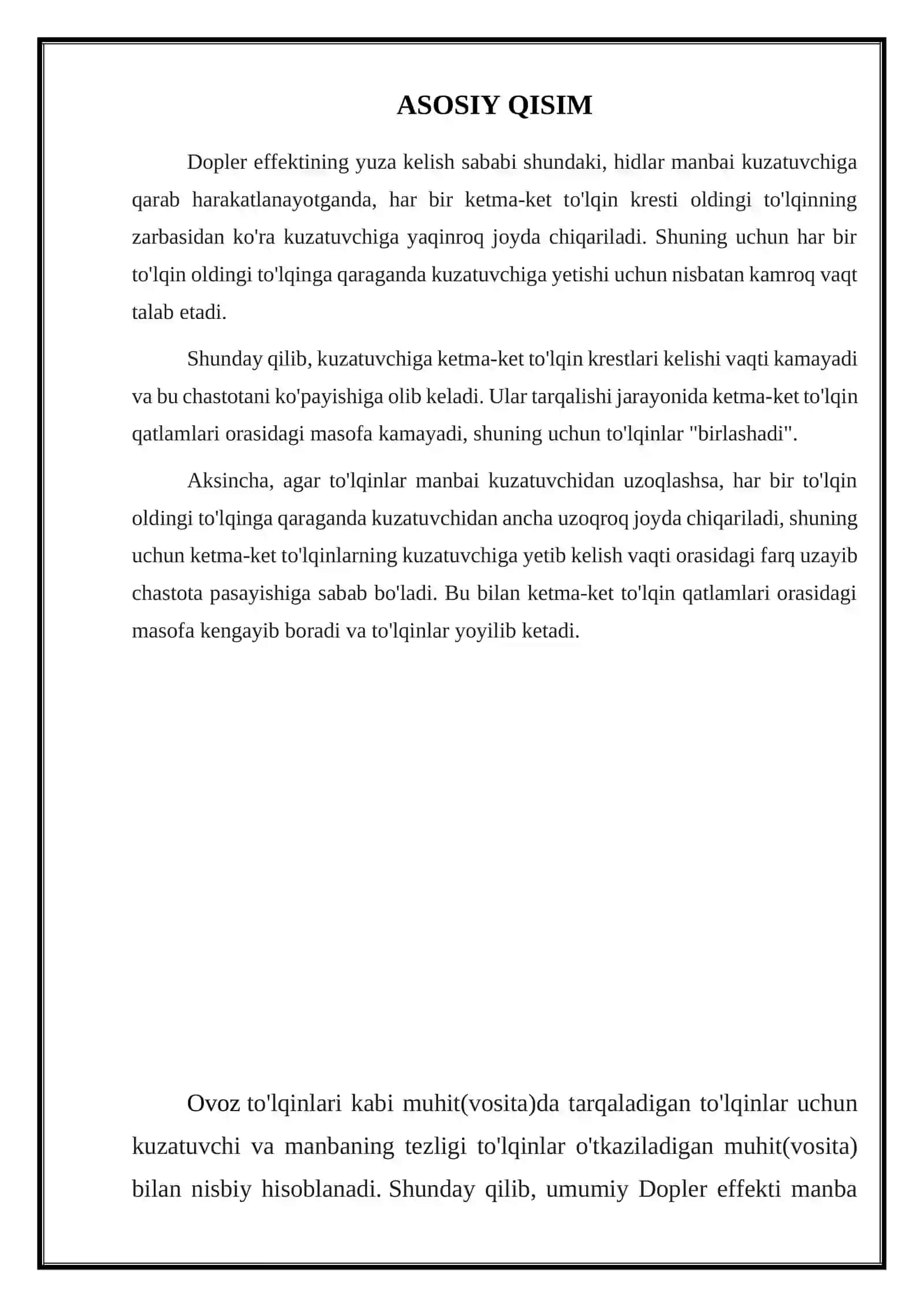 Dopler effekti va uning tibbiyotdagi ahamiyati 4