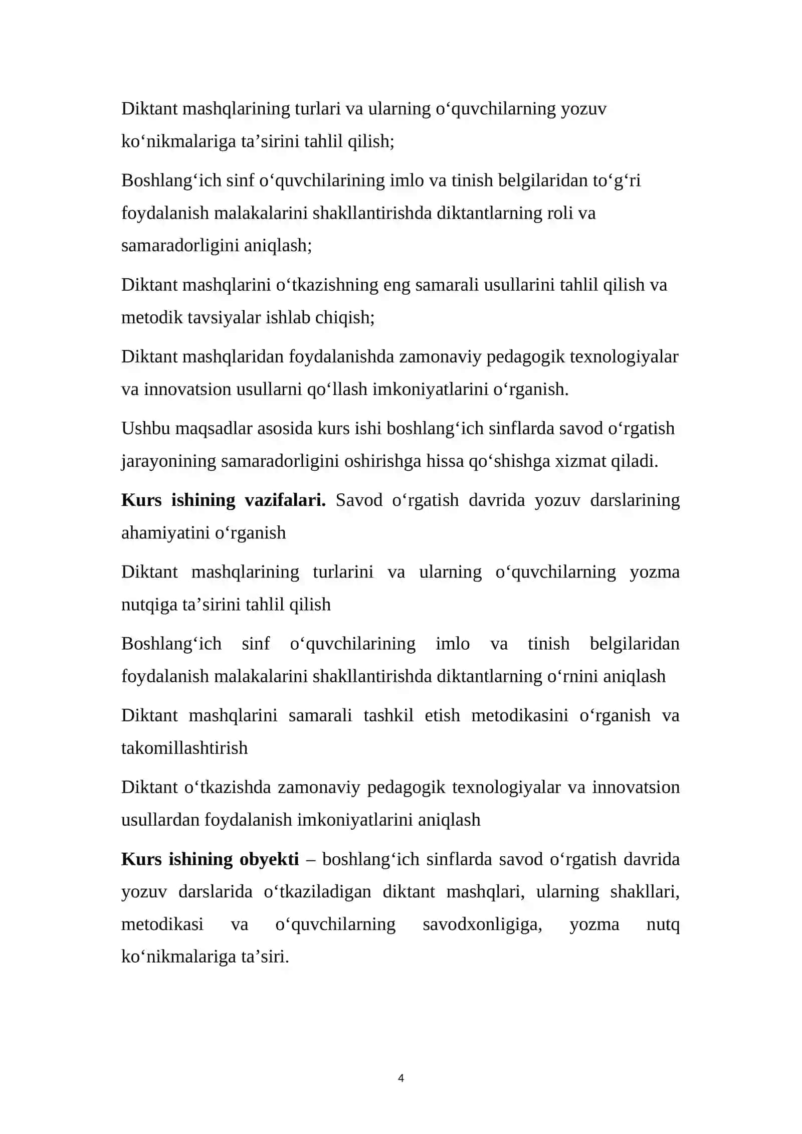 Diktantlar uchun savod o'rgatish metodikasi 4