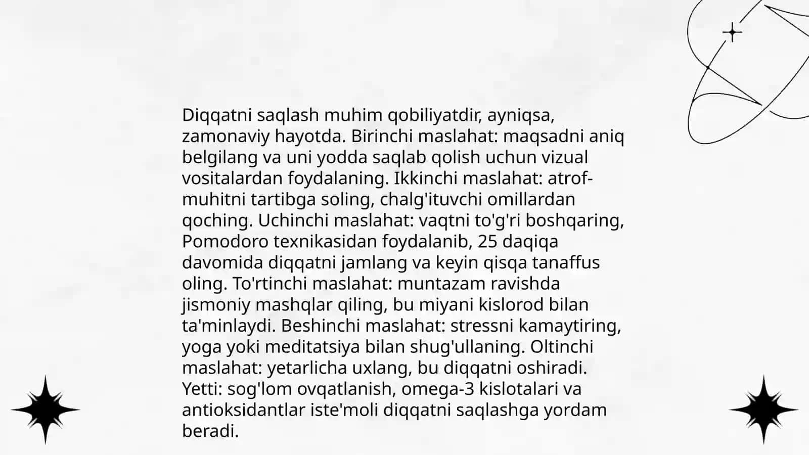 Diqqatni jalb qilish usullari 4
