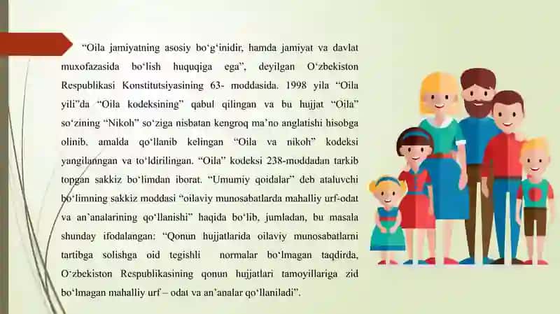 Oila bilan ishlash tamoyillari 4