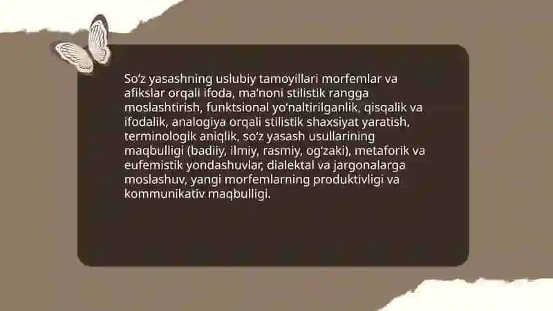 Morfologik uslubiyat 4