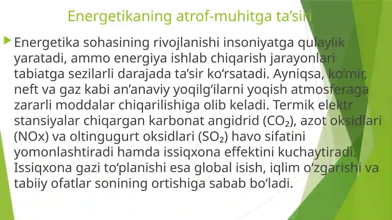Energetikaning atrof-muhitga ta'siri 4