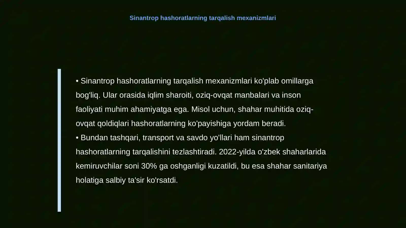 Sinantrop hashoratlarning epidemiologik ahamiyati 4