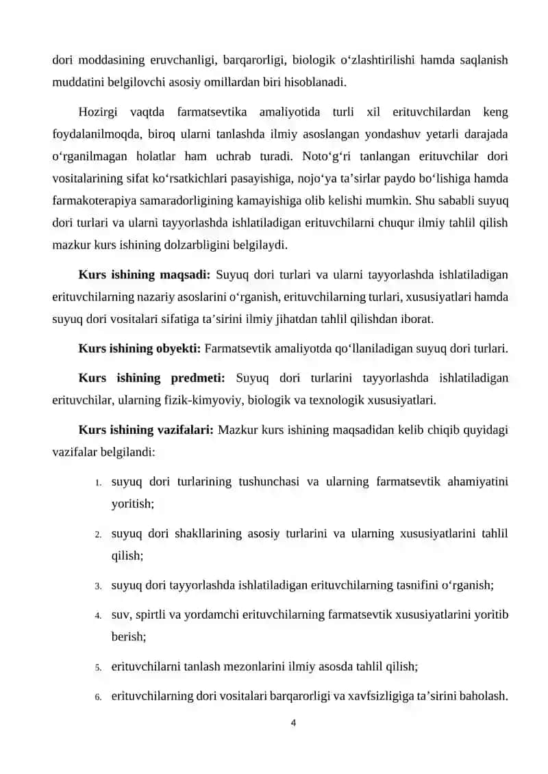 SUYUQ DORI TURLARI I TAYYORLASHDA ISHLATILADIGAN ERITUVCHLAR 4