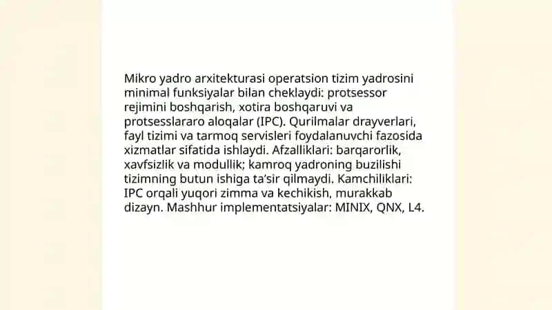 Monolitik yadro arxitekturasi 4