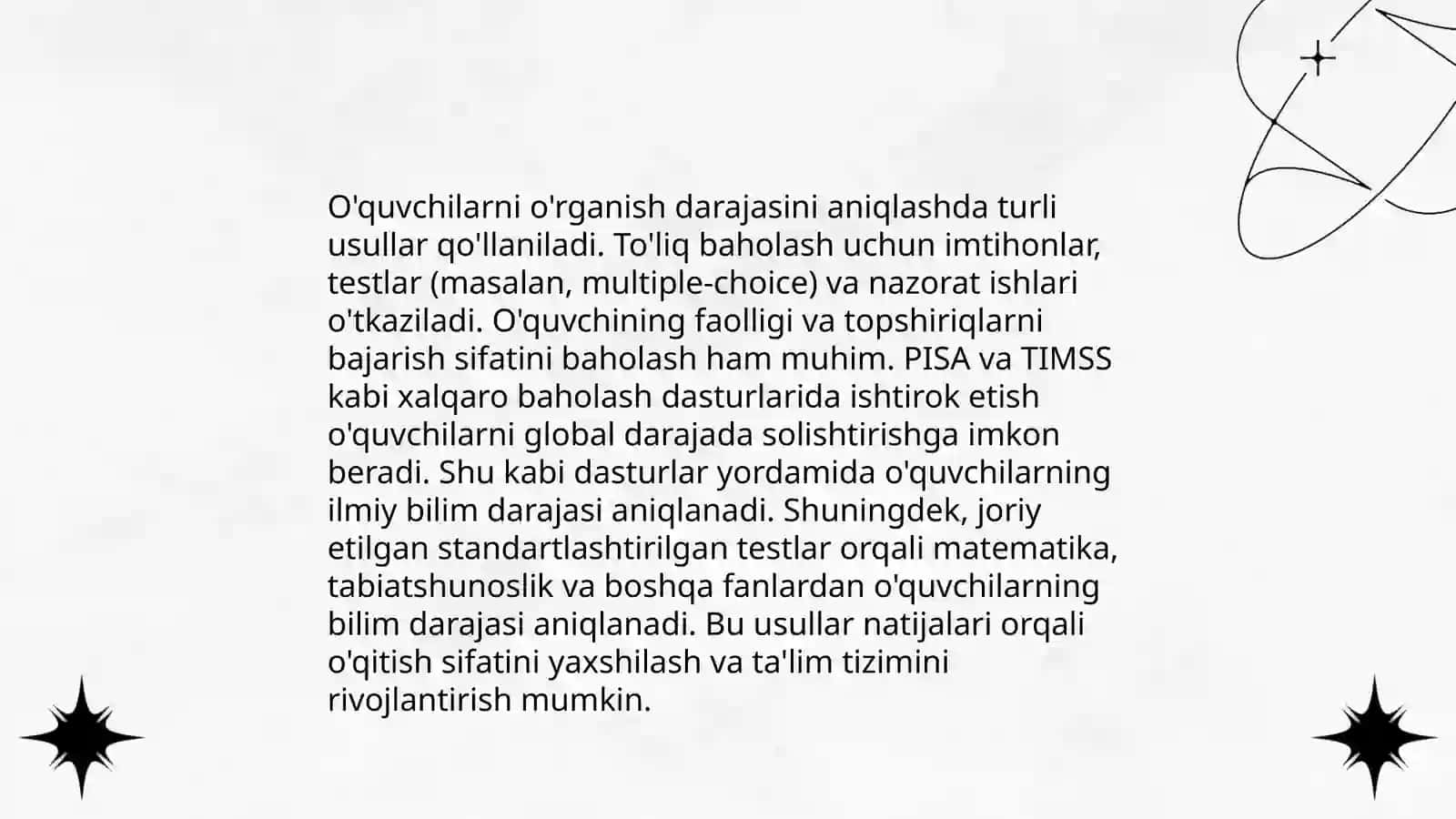 Taʼlim olganlikni tashxis etish 4