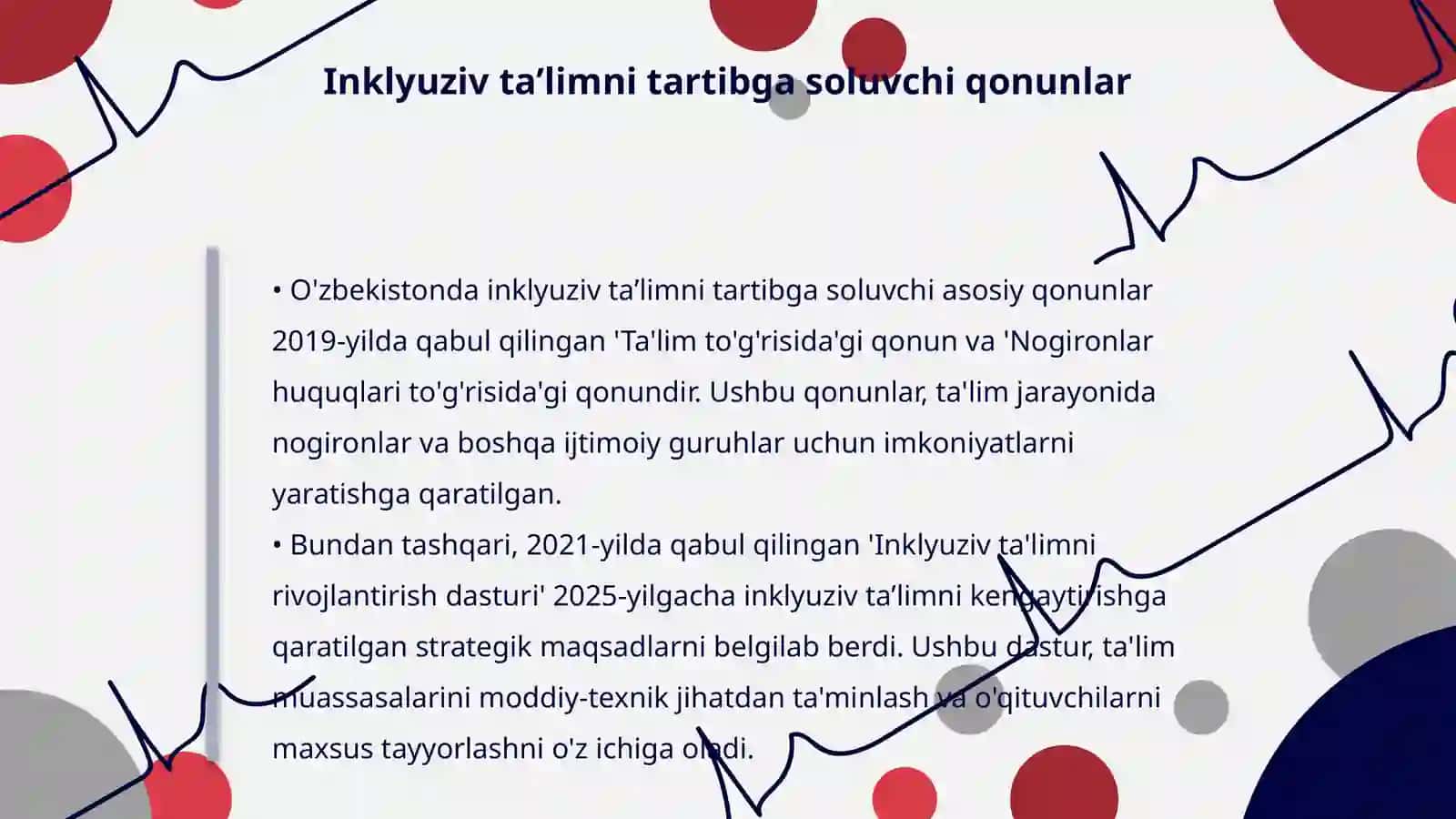 Inklyuziv taʼlimning me'yoriy huquqiy asoslari 4