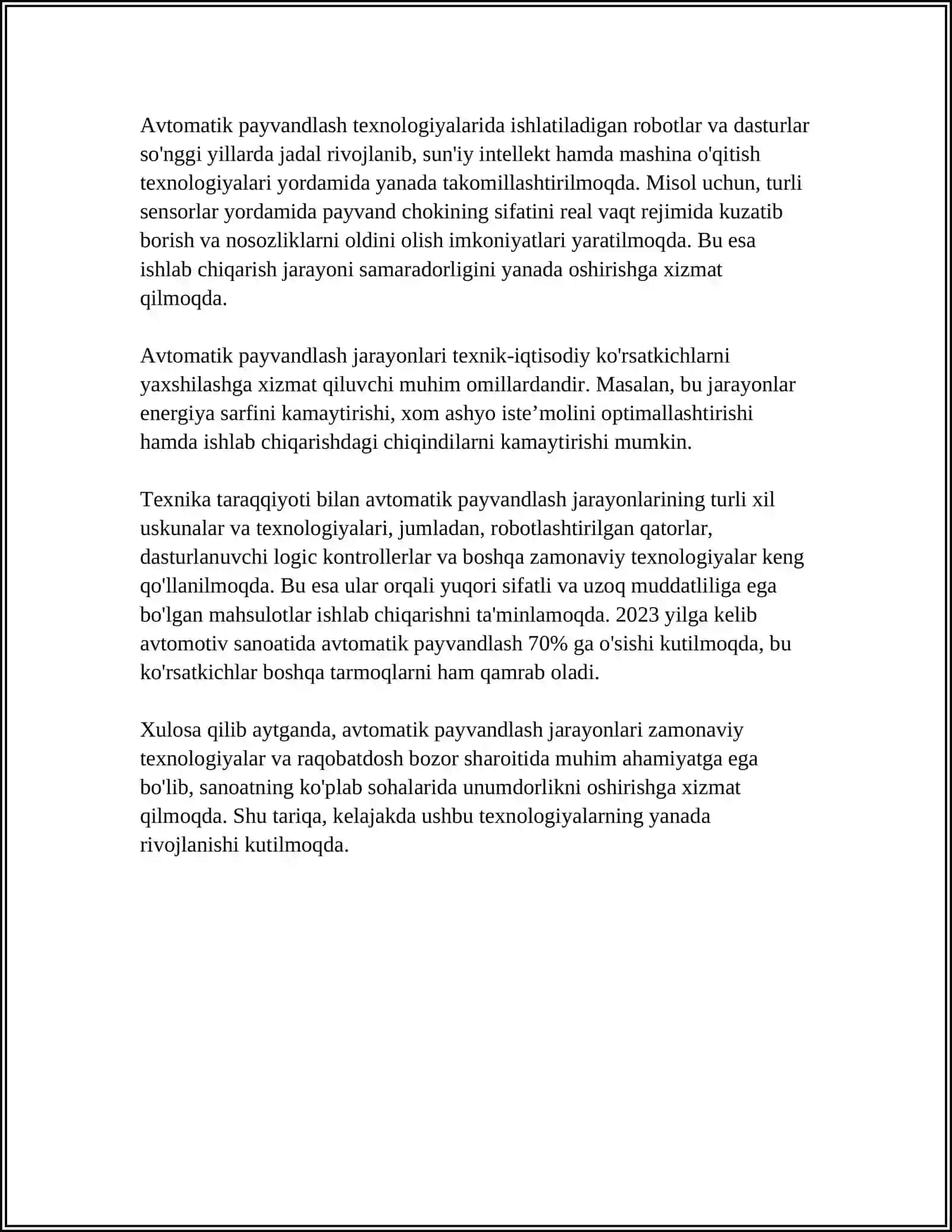 AVTOMATIK PAYVANDLASH REJIMINI HISOBLASH 4
