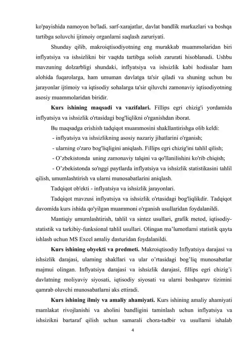 Inflatsiya va ishsizlik. Fillips Egri Chizig’i 4