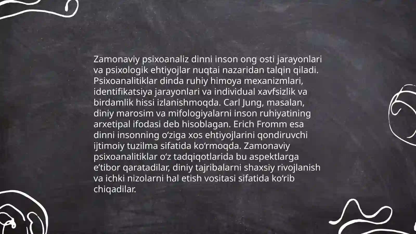 Dinning zamonaviy psixoanalitik interpretatsiyasi 4