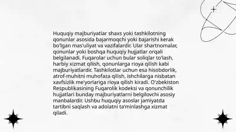 Majburiyat va taqiqlar 4