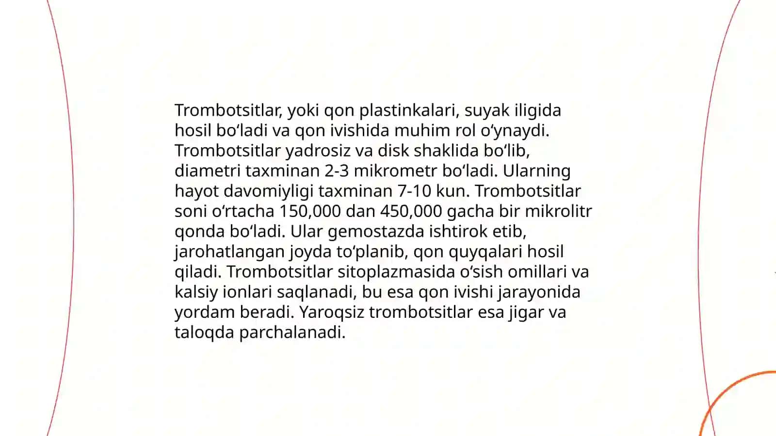 Trombositlar va Tolanboyeva Munavvarxon 4