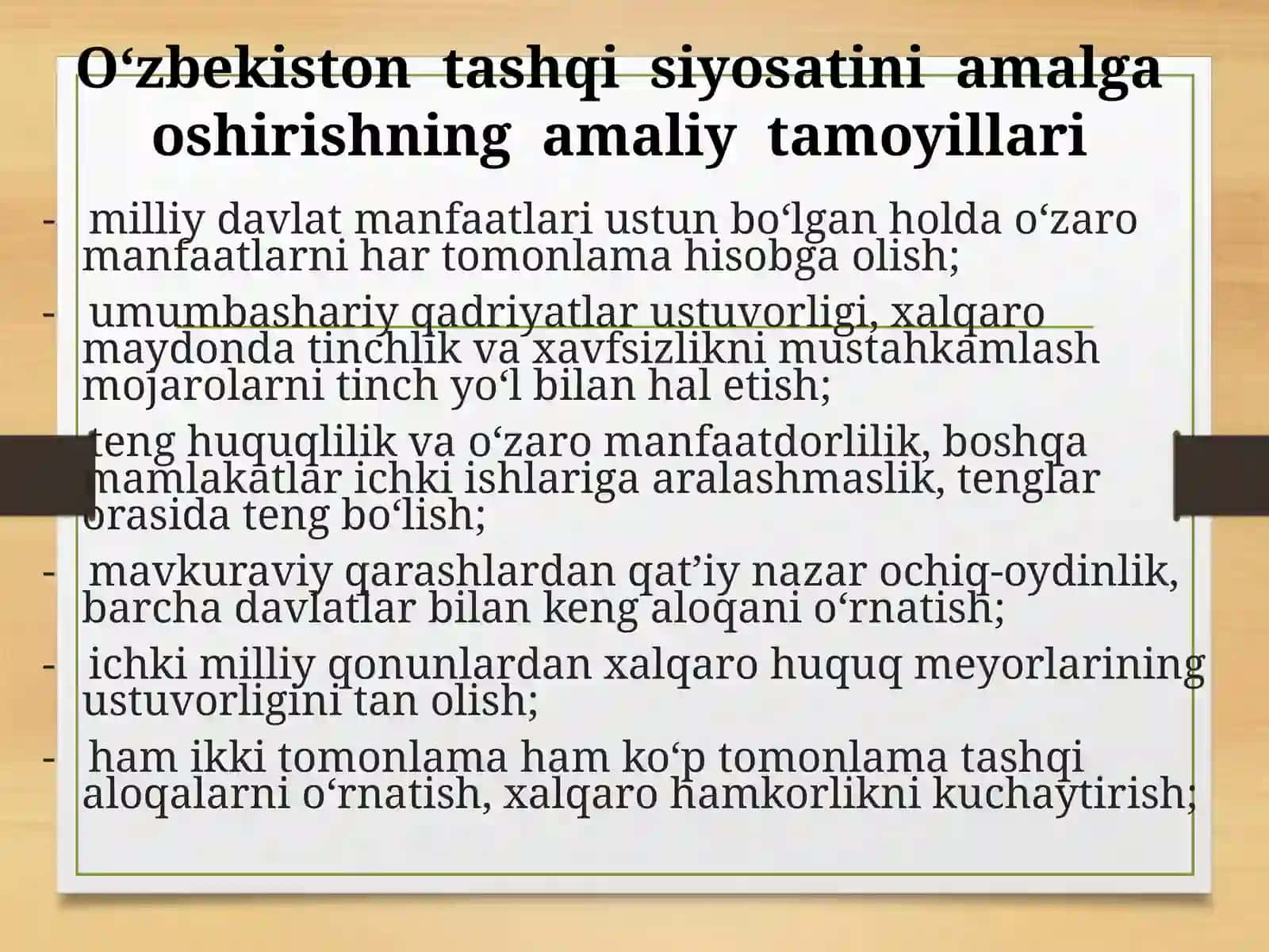 O`ZBEKISTON VA JAHON HAMJAMIYATI 4