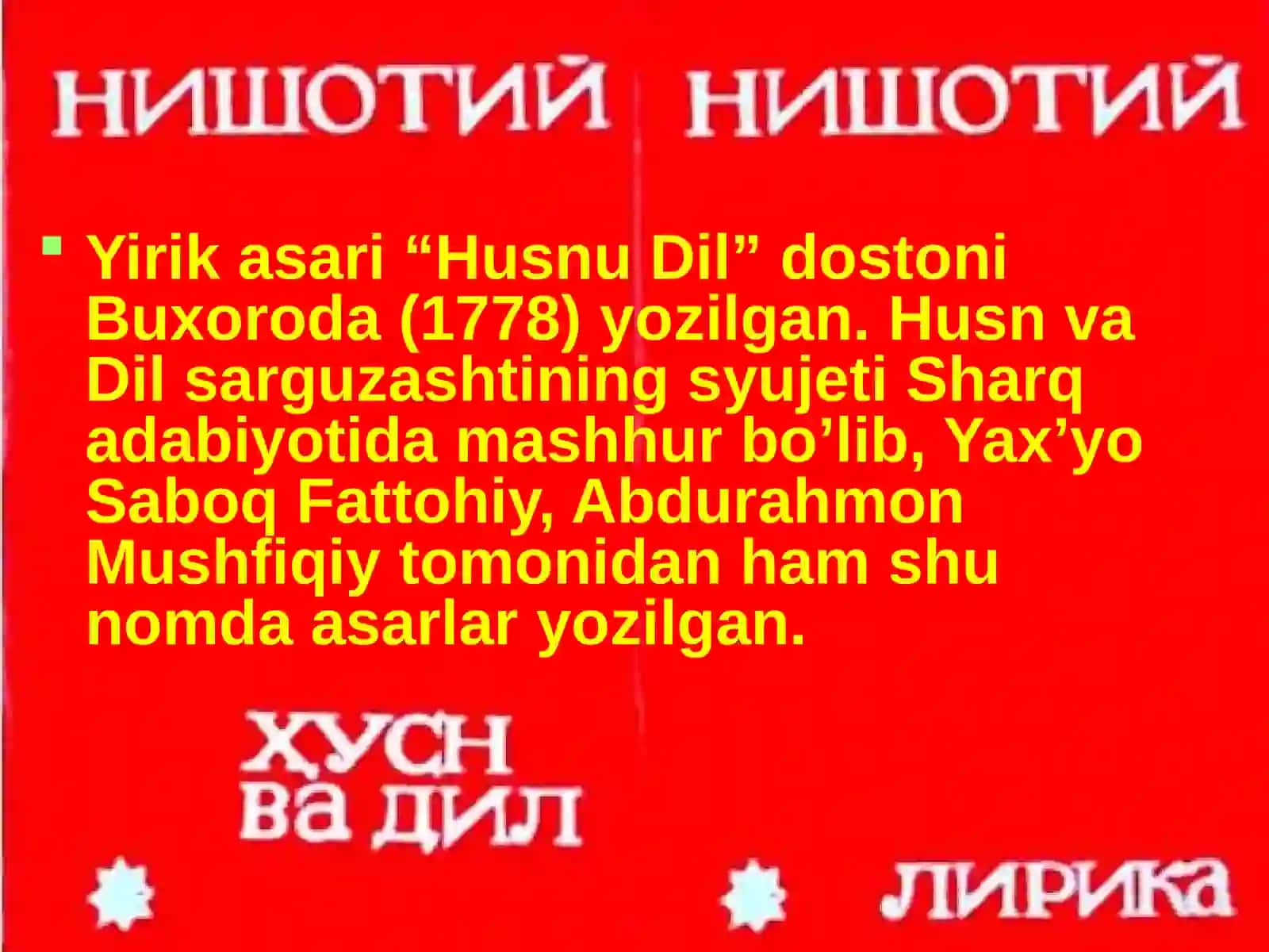 MUHAMMADNIYOZ NISHOTIY(XVIII asr) 4