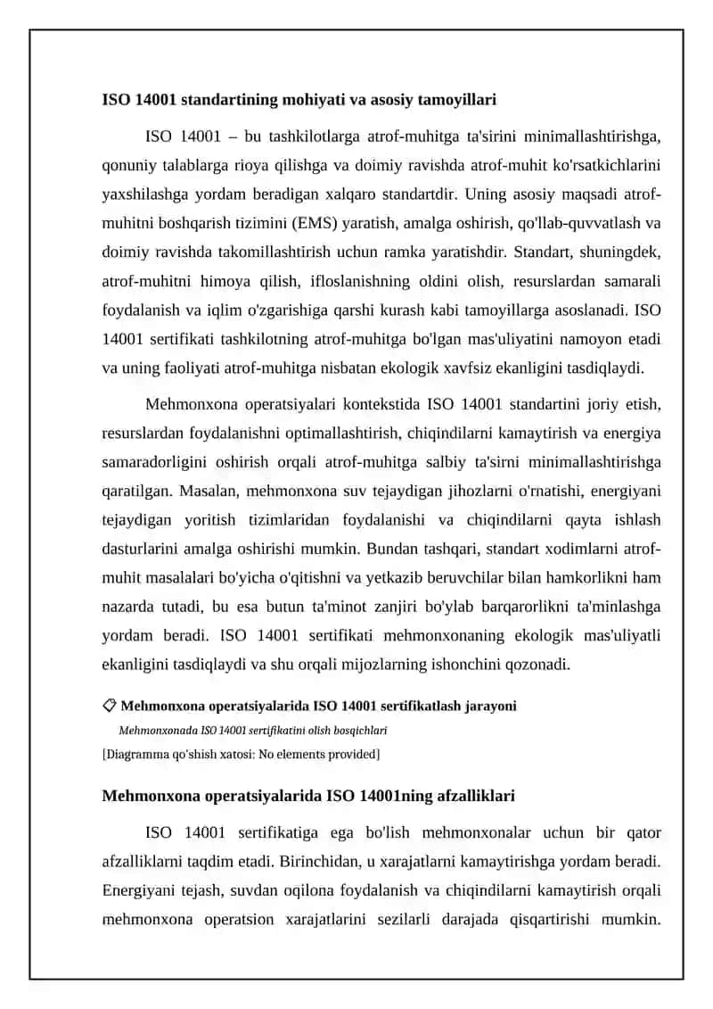 Mehmonxona faoliyatida ISO 14001 sertifikati 4
