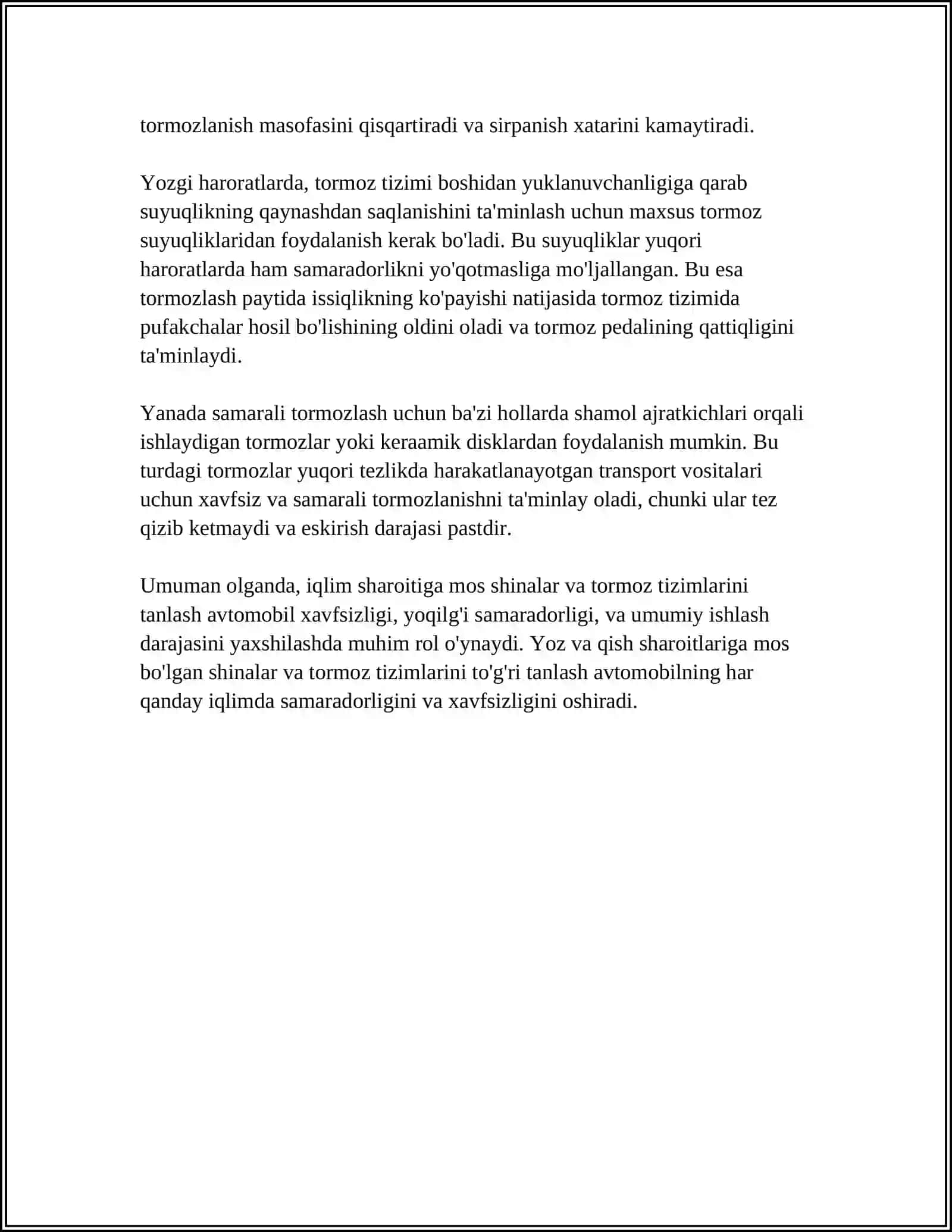 TURLI IQLIM SHAROITDA AVTOMOBILLARDAN FOYDALANISHNI TA'MINLASH 4