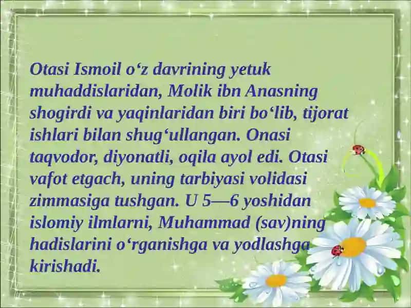 Imomal-Buxoriy hayoti va pedagogik qarashlari 4