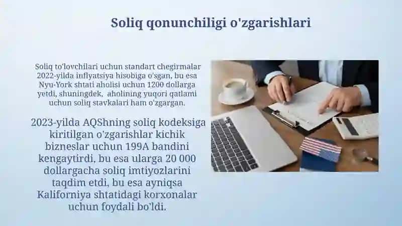 Chet el soliq tizimi AQSH davlati 4